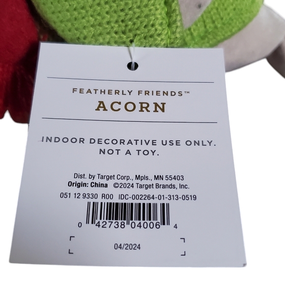 NWT 2024 Target Wondershop Featherly Friends - Acorn - Picture 3 of 9